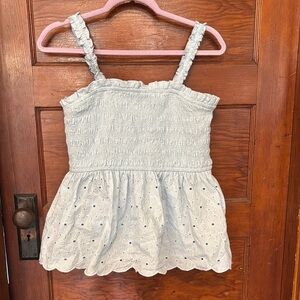 Girls' Light Blue Sleeveless Top